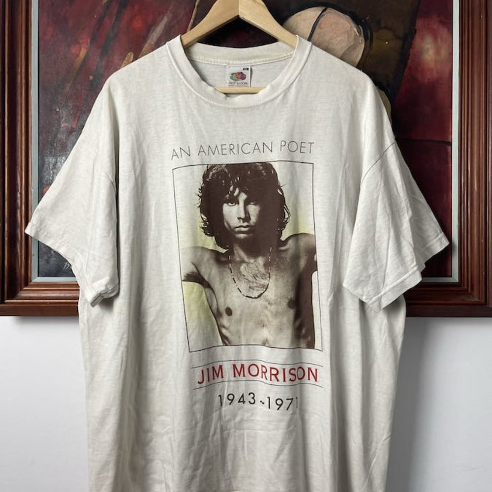 90s Og Jim Morrison The Doors Tribute Vintage Band Tee Rock